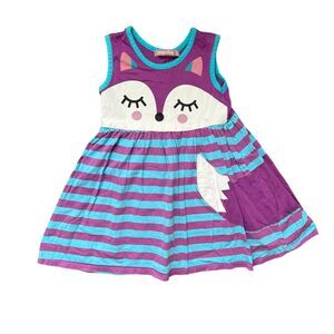 Jelly The Pug Purple Fox Knit Dress Size 4 Woodland Friends Style #1668